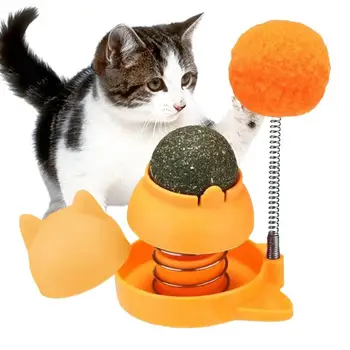 Catnip топка ядливи коча билка мехурчета и топки, които се придържат към стената котка облизване топка играчка за стена коча билка топка играчка котки оближе зъби